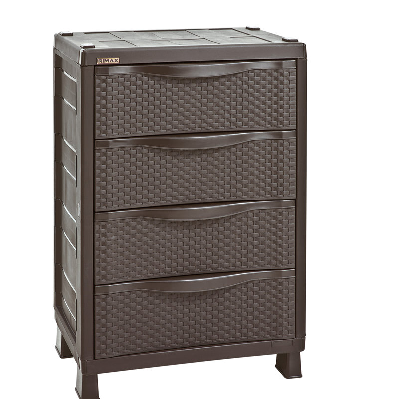 RIMAX Resin Rattan 4 Drawer Storage Chest & Reviews Wayfair